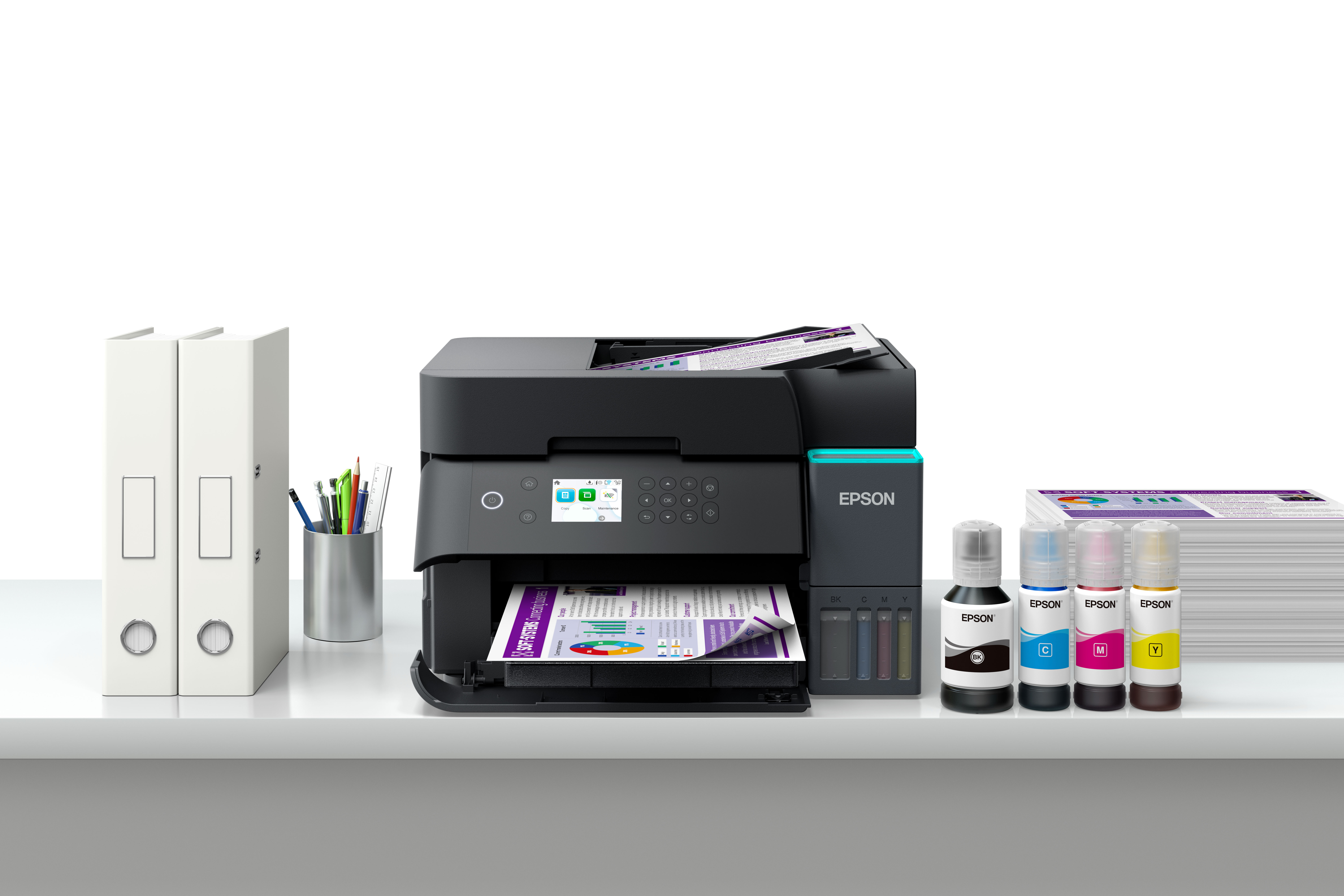 Máy in phun màu đa năng Epson L6370, in 2 mặt kết nối wifi, Lan - ADF