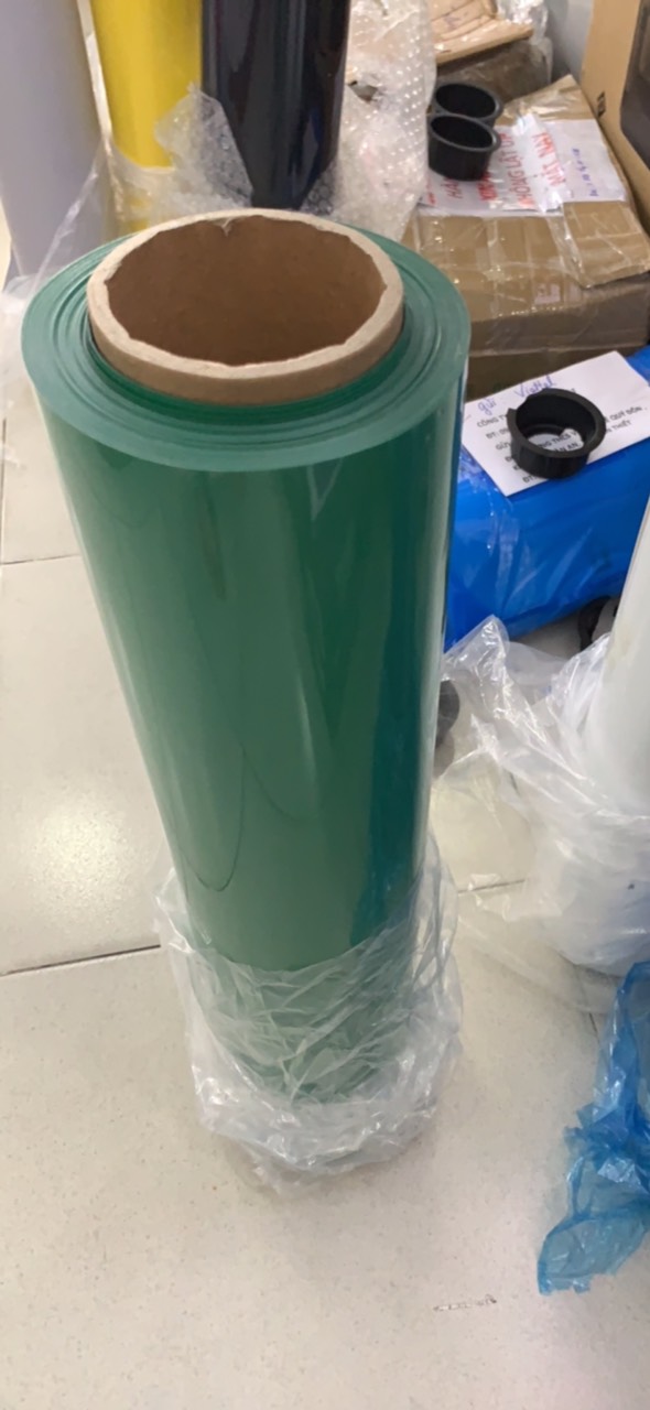 Decal PVC chuyển nhiệt khổ 50cm x 25m màu xanh bộ đội